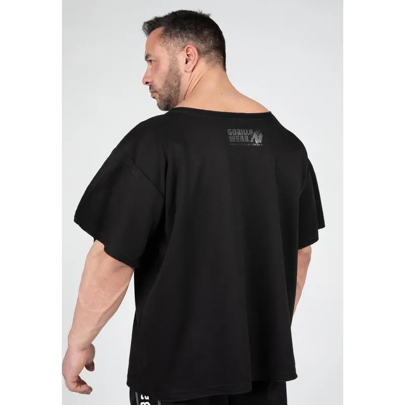 Camiseta Musculación Manga Corta Hombre GORILLA WEAR Sheldon Negro 4 Camiseta Musculación Manga Corta Hombre GORILLA WEAR Sheldon Negro - Imagen 2