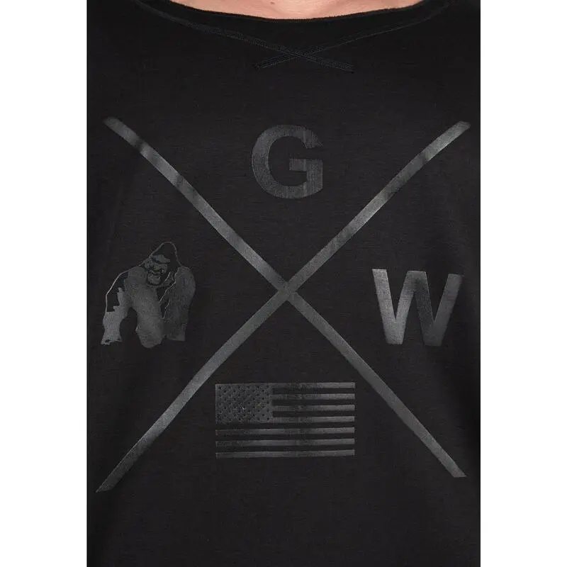 Camiseta Musculación Manga Corta Hombre GORILLA WEAR Sheldon Negro 6 Camiseta Musculación Manga Corta Hombre GORILLA WEAR Sheldon Negro - Imagen 4