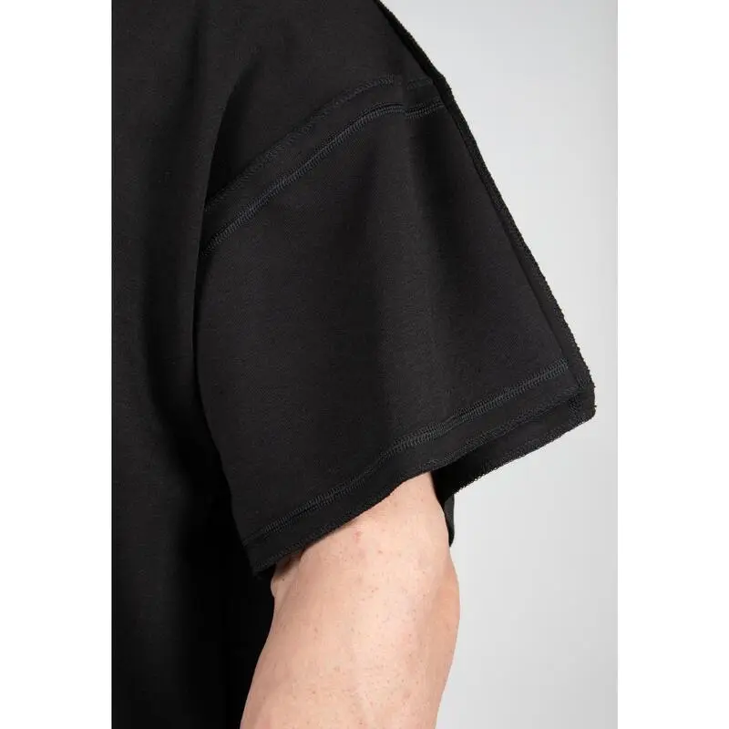 Camiseta Musculación Manga Corta Hombre GORILLA WEAR Sheldon Negro 7 Camiseta Musculación Manga Corta Hombre GORILLA WEAR Sheldon Negro - Imagen 5