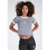 Camiseta Musculación Manga Corta Mujer GORILLA WEAR New Orleans Gris - Ropa Deportiva para Entrenamiento -Running comercio camiseta musculacion manga corta mujer gorilla wear new orleans gris