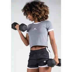 Camiseta Musculación Manga Corta Mujer GORILLA WEAR New Orleans Gris - Ropa Deportiva para Entrenamiento -Running comercio camiseta musculacion manga corta mujer gorilla wear new orleans gris 2