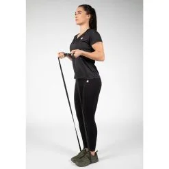 Camiseta Musculación Manga Corta Poliéster Mujer GORILLA WEAR Elmira Negro - Ropa Deportiva de Alta Calidad -Running comercio camiseta musculacion manga corta poliester mujer gorilla wear elmira negro 2