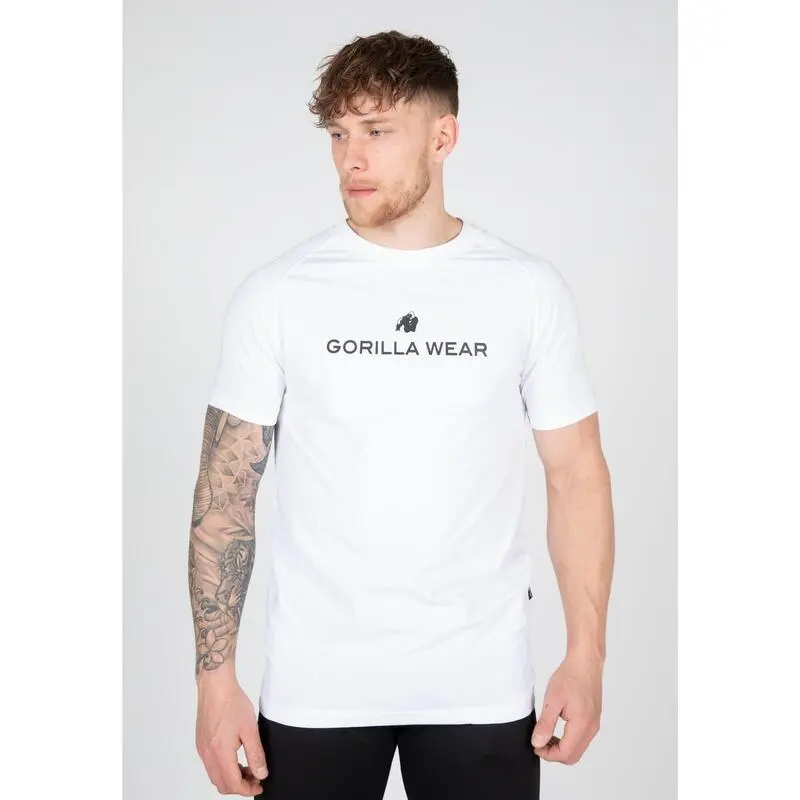 Camiseta Musculación Manga Corta Slim Fit Hombre GORILLA WEAR Davis Negro - Ropa Deportiva 8 Camiseta Musculación Manga Corta Slim Fit Hombre GORILLA WEAR Davis Negro - Ropa Deportiva - Imagen 6