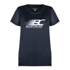 BODYCROSS Camiseta Negro AVA - Camisetas Mujer para Running