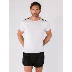 BODYCROSS Camiseta Para Correr Oliver Negro - Hombre, Running, Ropa Deportiva -Running comercio camiseta para correr oliver blanco