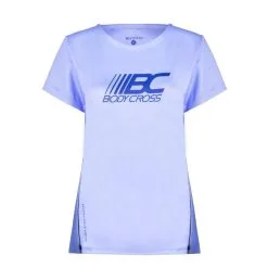 BODYCROSS Camiseta Negro AVA - Camisetas Mujer para Running -Running comercio camiseta purpura ava
