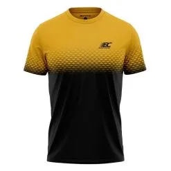 BODYCROSS Camiseta Running DJOE Naranja para Hombre - Ropa Deportiva Ligera y Transpirable -Running comercio camiseta running djoe amarillo