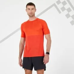 Camiseta Running Hombre Transpirable KIPRUN CARE Amarillo - Ligera y Cómoda para Entrenamientos -Running comercio camiseta running hombre transpirable kiprun care rojo edicion limitada
