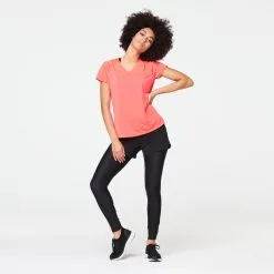 Kalenji Camiseta Running Manga Corta Transpirable Mujer Dry Rosa - Ropa Deportiva Mujer -Running comercio camiseta running manga corta transpirable mujer dry rosa 2