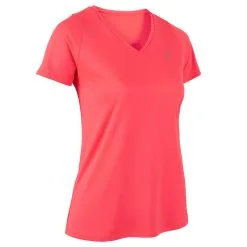 Kalenji Camiseta Running Manga Corta Transpirable Mujer Dry Rosa - Ropa Deportiva Mujer -Running comercio camiseta running manga corta transpirable mujer dry rosa 4