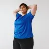 Kalenji Camiseta Running Manga Corta Transpirable Mujer Dry Azul - Talla Grande