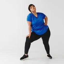 Kalenji Camiseta Running Manga Corta Transpirable Mujer Dry Azul - Talla Grande -Running comercio camiseta running manga corta transpirable talla grande mujer dry azul 2