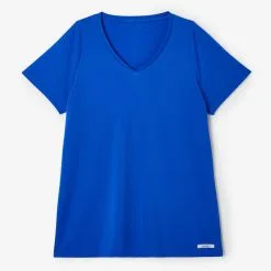 Kalenji Camiseta Running Manga Corta Transpirable Mujer Dry Azul - Talla Grande -Running comercio camiseta running manga corta transpirable talla grande mujer dry azul 3