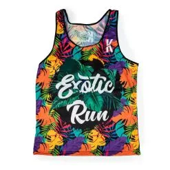 KAMUABU Camiseta Running Sin Mangas Hombre #EXOTICRUN Multicolor - Ropa Deportiva para Running