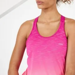 Camiseta Running Sin Mangas Sujetador Integrado Mujer Kiprun Care Rosa Degradado -Running comercio camiseta running sin mangas sujetador integrado mujer kiprun care rosa degradado 4