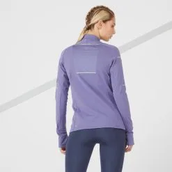 Camiseta Running Térmica Mujer Kiprun Warm Light Morada - Técnica y Ligera -Running comercio camiseta running termica mujer kiprun warm light morada 2
