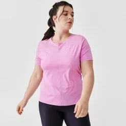 Kalenji Camiseta Running Transpirable Mujer Dry+ Breath Rosa - Ligera y Cómoda