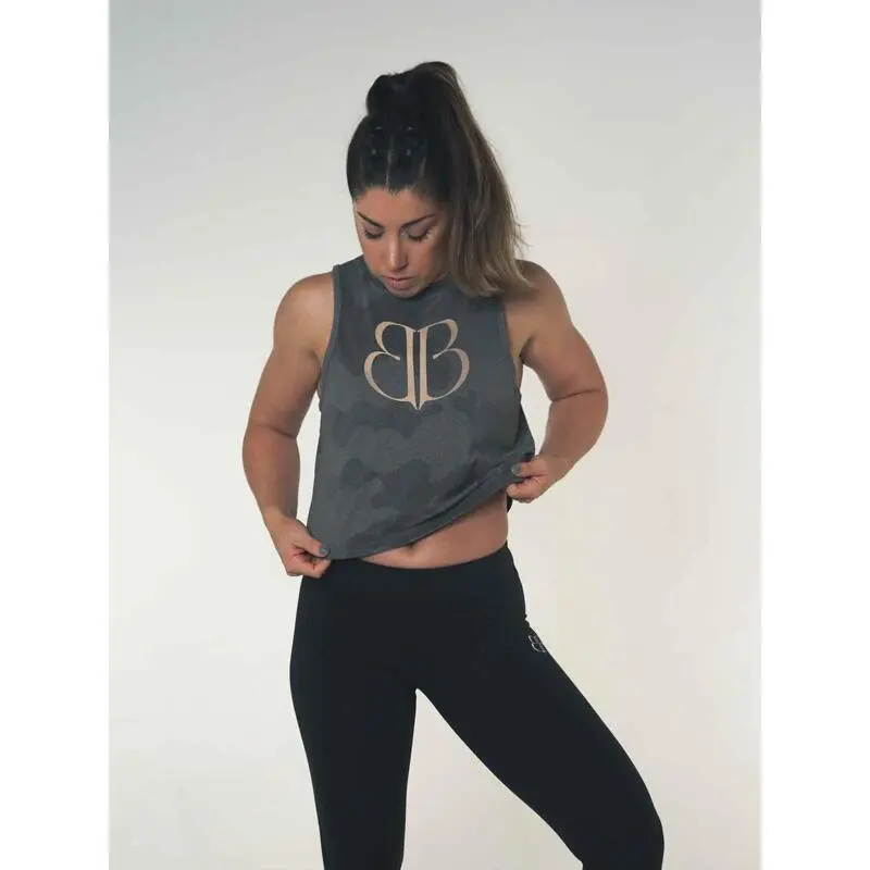 Camiseta Sin Mangas Mujer Banbroken Gris - Ropa de Musculación 4 Camiseta Sin Mangas Mujer Banbroken Gris - Ropa de Musculación - Imagen 2