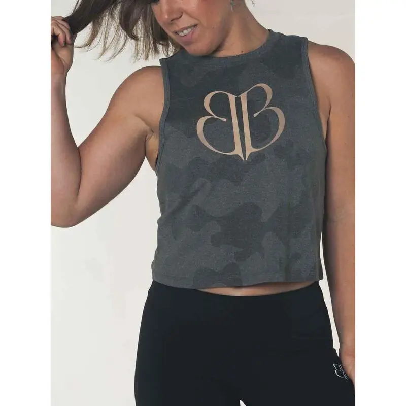 Camiseta Sin Mangas Mujer Banbroken Gris - Ropa de Musculación 5 Camiseta Sin Mangas Mujer Banbroken Gris - Ropa de Musculación - Imagen 3
