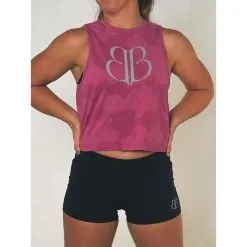 Camiseta Sin Mangas Mujer Banbroken Mico Rojo - Ropa de Musculación