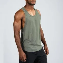 Domyos Camiseta Sin Mangas Stringer Musculación Caqui Claro - Ropa Deportiva para Entrenamiento -Running comercio camiseta sin mangas stringer musculacion caqui claro 2