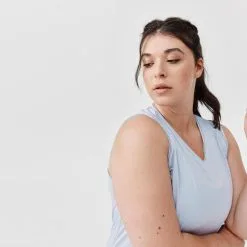 Kalenji Camiseta Sin Mangas Transpirable Running Mujer Dry Gris -Running comercio camiseta sin mangas transpirable running mujer dry gris 4