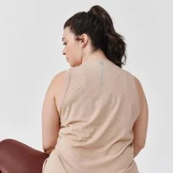 Kalenji Camiseta Sin Mangas Transpirable Running Mujer - Soft Beige | Diseño Ligero y Cómodo -Running comercio camiseta sin mangas transpirable running mujer soft beige 2