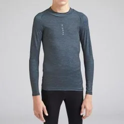 Camiseta Térmica De Fútbol Manga Larga Niño Kipsta Keepcomfort 100 Gris - Ropa Térmica de Alto Rendimiento