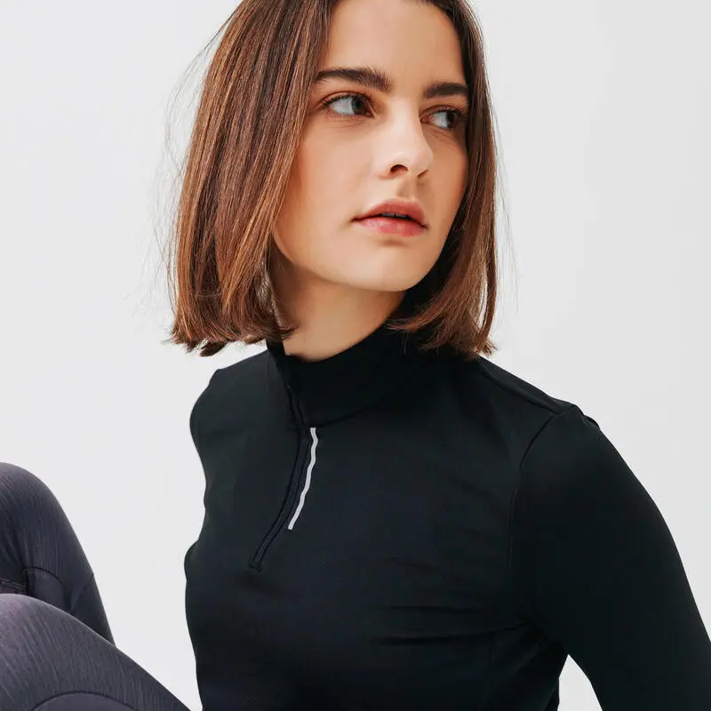 Kalenji Camiseta Térmica Running Mujer Negra - Ropa Deportiva Mujer 5 Kalenji Camiseta Térmica Running Mujer Negra - Ropa Deportiva Mujer - Imagen 3