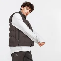 Chaleco Acolchado Running Cálido para Hombre - Caqui Oscuro | Kalenji -Running comercio chaleco acolchado running calido hombre caqui oscuro 2