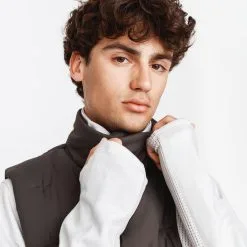 Chaleco Acolchado Running Cálido para Hombre - Caqui Oscuro | Kalenji -Running comercio chaleco acolchado running calido hombre caqui oscuro 3