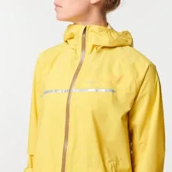 EVADICT Chaqueta Cortavientos Trail Running Impermeable Mujer Amarillo - Ligera y Transpirable 8 EVADICT Chaqueta Cortavientos Trail Running Impermeable Mujer Amarillo - Ligera y Transpirable -Running comercio chaqueta cortavientos trail running impermeable mujer amarillo 1