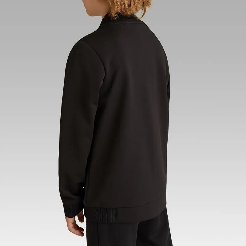 Chaqueta De Fútbol Con Cremallera Kipsta T100 Niños Negro - Ligera y Cómoda 7 Chaqueta De Fútbol Con Cremallera Kipsta T100 Niños Negro - Ligera y Cómoda - Imagen 5