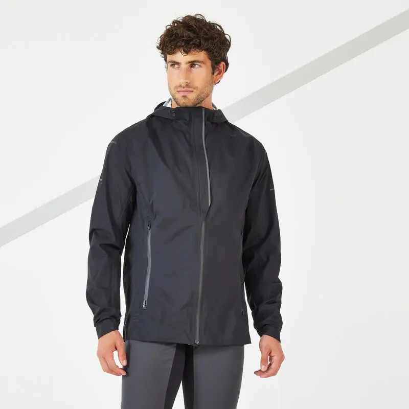 Chaqueta Running Hombre Impermeable Cortaviento - KIPRUN RAIN+ Negro 3 Chaqueta Running Hombre Impermeable Cortaviento - KIPRUN RAIN+ Negro