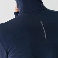 Chaqueta Running Mujer Kalenji con Capucha Warm Azul Oscuro -Running comercio chaqueta running mujer capucha warm azul oscuro 4