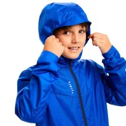 Chubasquero FÚTBOL Kipsta T500 NIÑOS AZUL - Impermeable y Ligero para Niños -Running comercio chubasquero futbol kipsta t500 nios azul 2