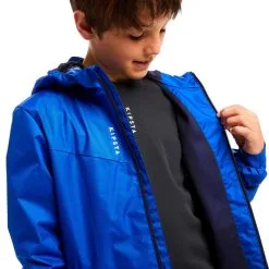 Chubasquero FÚTBOL Kipsta T500 NIÑOS AZUL - Impermeable y Ligero para Niños -Running comercio chubasquero futbol kipsta t500 nios azul 4