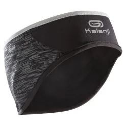 Kalenji Cinta Running Run Warm + Gris Cálida - Accesorio Running para Entrenamiento Cómodo -Running comercio cinta con orejeras running negro