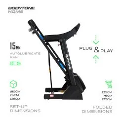 BODYTONE Cinta De Correr Plegable, 18 Km/h, MP3 Altavoces Y Pantalla LCD DT18 - Running en Casa -Running comercio cinta de correr plegable 18 kmh mp3 altavoces y pantalla lcd dt18 3