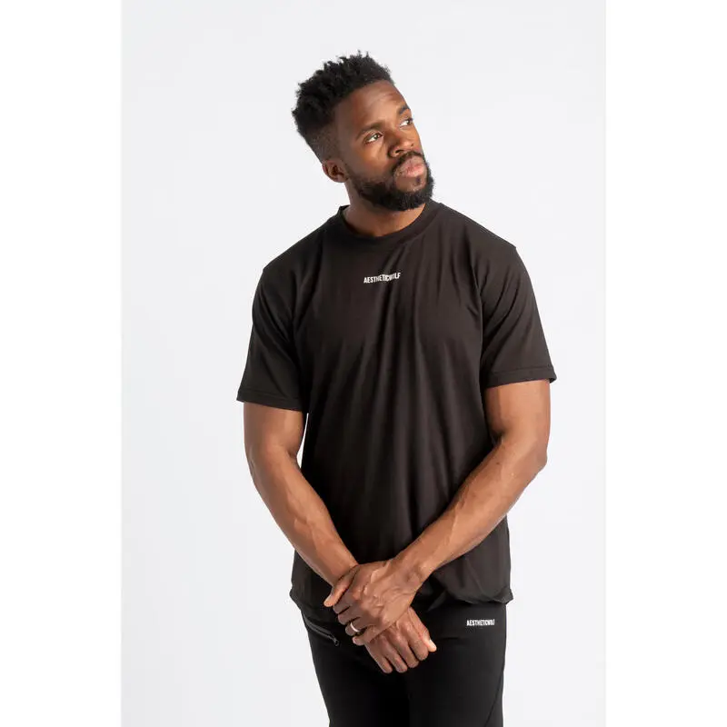 Camiseta AESTHETIC WOLF Core Scoop para Hombre - Negro - Fitness y Running 5 Camiseta AESTHETIC WOLF Core Scoop para Hombre - Negro - Fitness y Running - Imagen 3