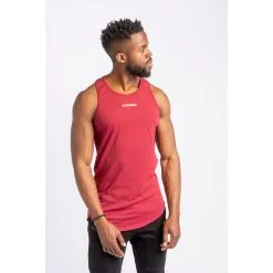 Camiseta de Manga Corta AESTHETIC WOLF Core Scoop para Hombre - Rojo - Ropa de Musculación -Running comercio core scoop tank top fitness hombre rojo 2