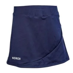 Falda Hockey Hierba Korok FH100 Niñas Negro - Equipación de Hockey para Niñas -Running comercio falda hockey hierba korok fh100 nias azul marino