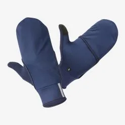 Kalenji Guantes Running Evolutiv Azul Marino - Manoplas Integradas para Corredores