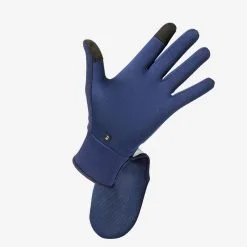 Kalenji Guantes Running Evolutiv Azul Marino - Manoplas Integradas para Corredores -Running comercio guantes running evolutiv azul marino manoplas integradas 3