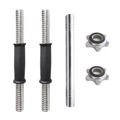 Juego 2 Barras Mancuernas De Hierro 25mm - Fitness Tech, Musculación -Running comercio juego 2 barras mancuernas de hierro 25mm fitness tech 1