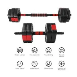 CLOVER FITNESS Juego De Mancuernas Hexagonales 25 Kg - Set de Pesas para Musculación -Running comercio juego de mancuernas hexagonales 25 kg 1