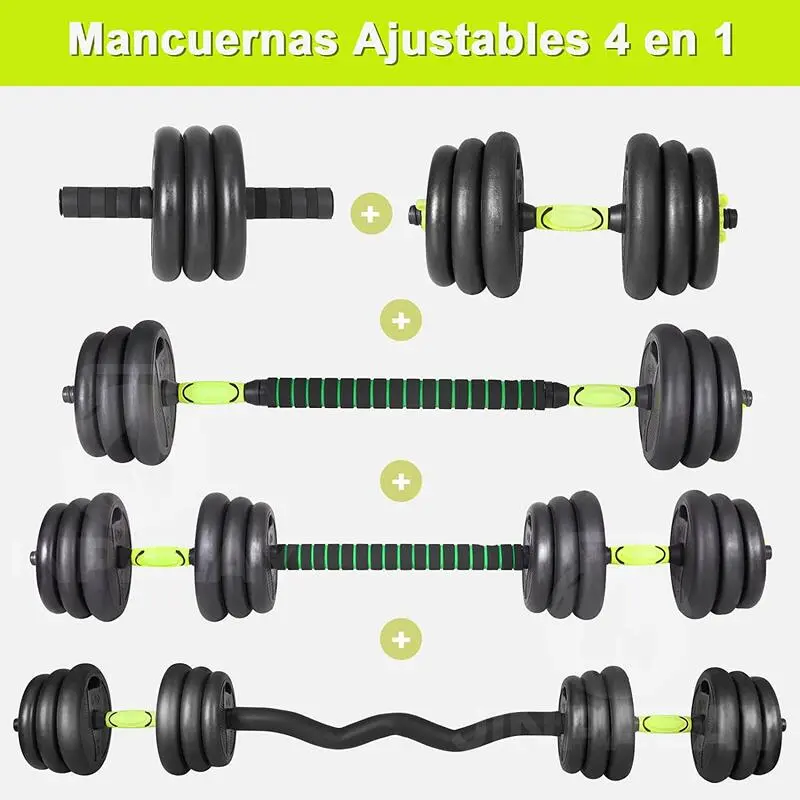 OZIO FITNESS Juego Kit 20 Kg De Mancuernas 4 En 1 MultiFit - Mancuernas y Pesas para Musculación 4 OZIO FITNESS Juego Kit 20 Kg De Mancuernas 4 En 1 MultiFit - Mancuernas y Pesas para Musculación - Imagen 2
