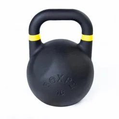 Kettlebell de Competición 'Powder Coated' BOXPT 16kg Negro - Mancuernas y Pesas para Musculación