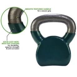 Tunturi Kettlebell de Vinilo 8 Kg Verde - Mancuerna para Musculación -Running comercio kettlebell vinilo 8 kg verde 1