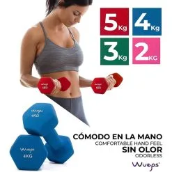 KIT De Mancuernas Antideslizantes De Neopreno WUEPS - Musculación y Fitness -Running comercio kit de mancuernas antideslizantes de neopreno wueps 2